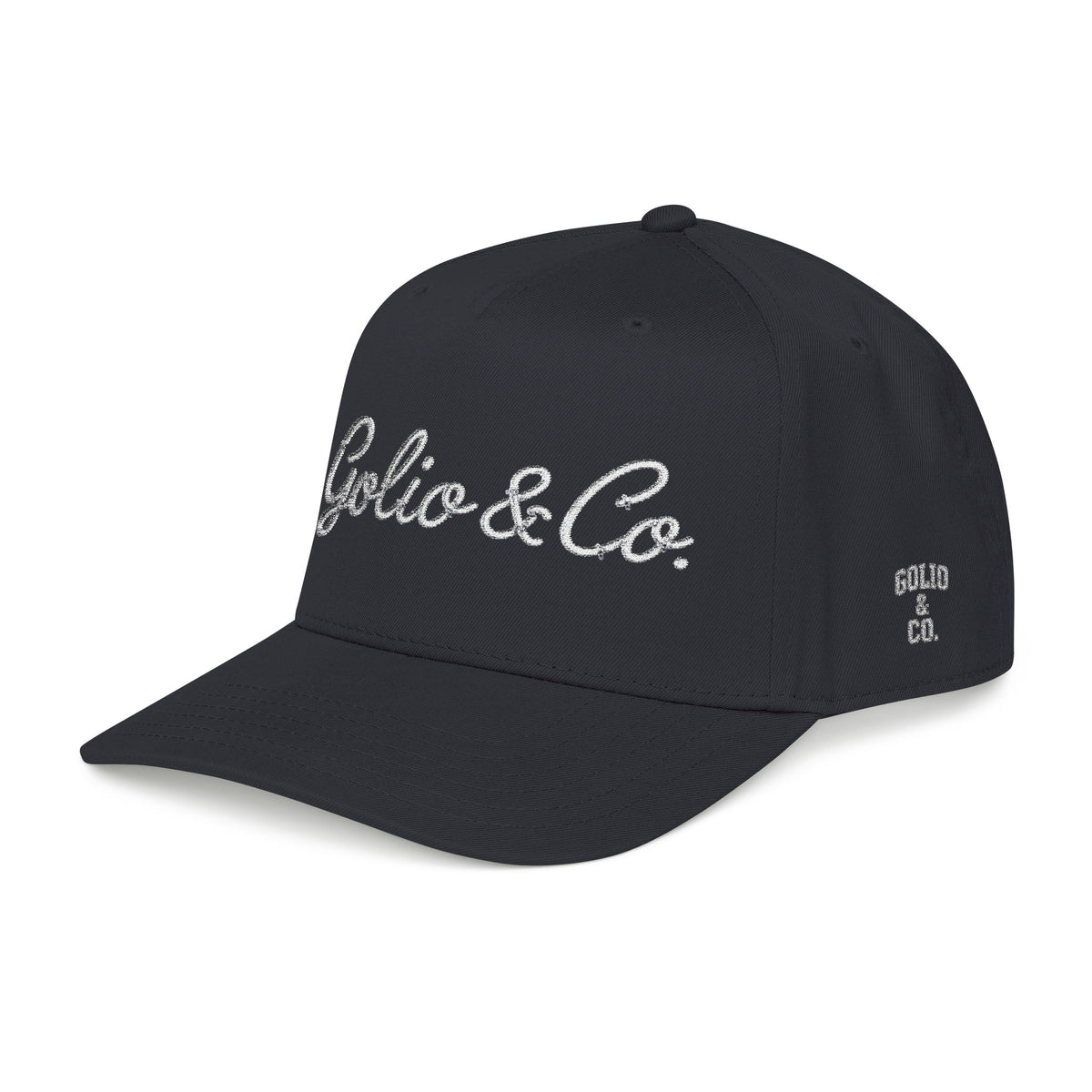 Golio & Co. Embroidered Espresso Baseball Cap — Script Logo Mid-Profile Hat