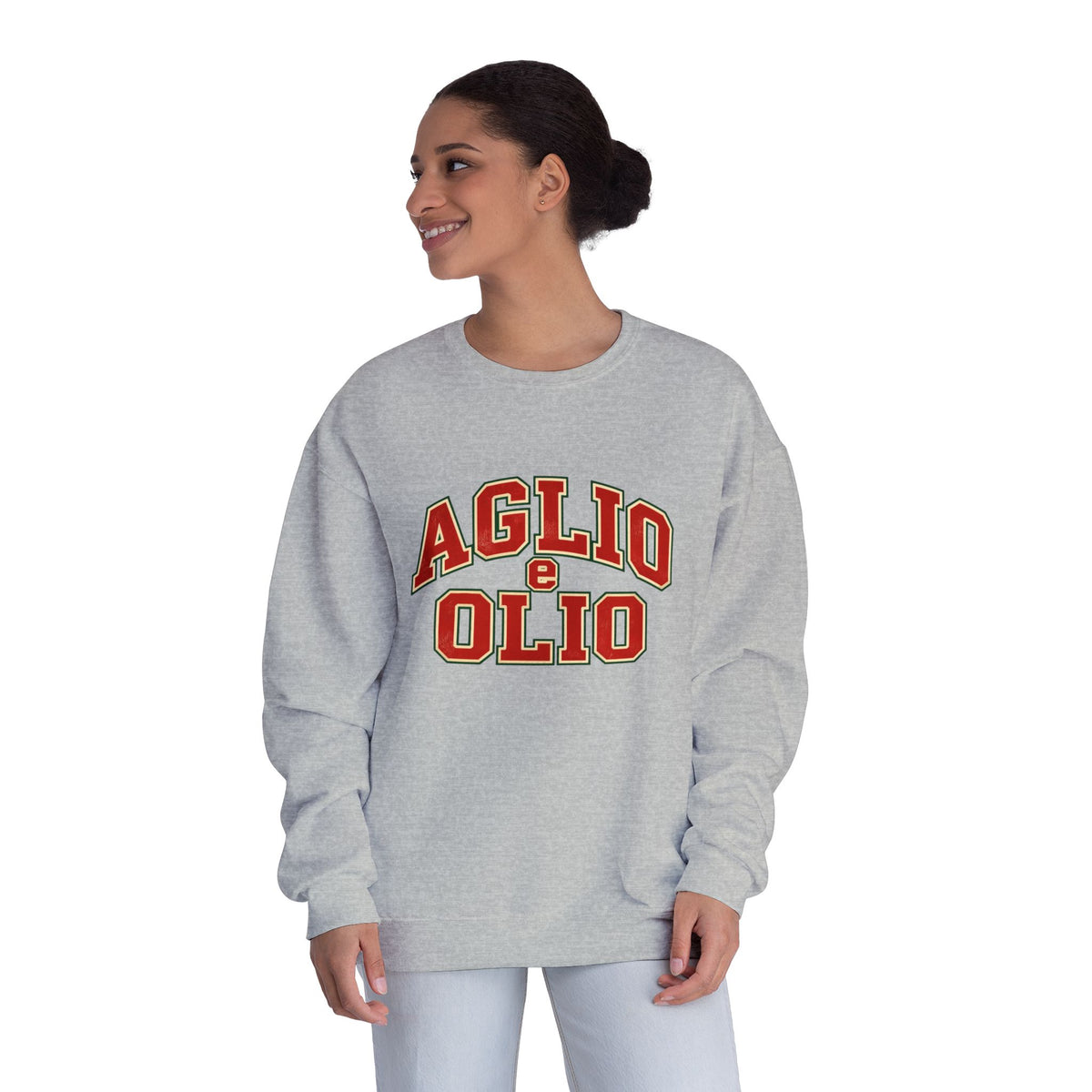 Aglio e Olio Italian Foodie Crewneck Sweatshirt