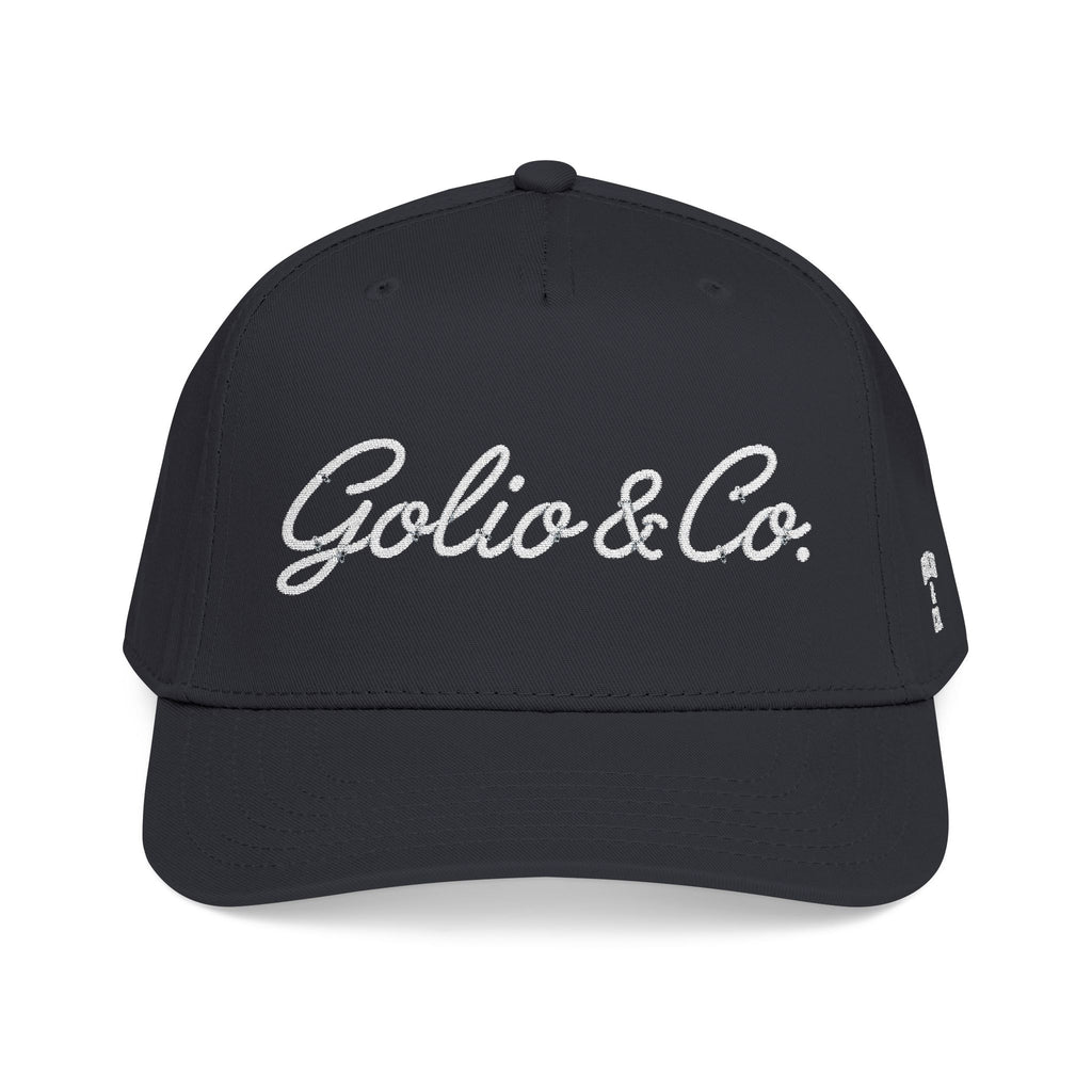 Golio & Co. Embroidered Espresso Baseball Cap — Script Logo Mid-Profile Hat