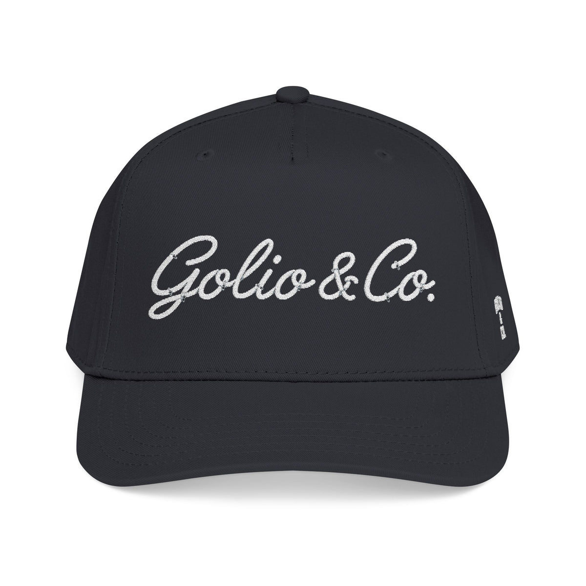 Golio & Co. Embroidered Espresso Baseball Cap — Script Logo Mid-Profile Hat