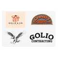 Vintage Logo Sticker Sheet — Retro Candy Shoppe, Golio & Co., Eagle Decals