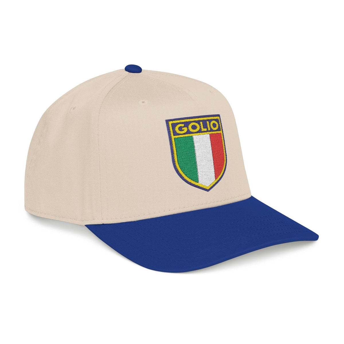 Italy Crest Baseball Cap — 'GOLIO' Patch Tricolor Shield Hat