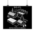 Matte Horizontal Poster — Vintage American Casino Illustration (Golio & Co.)