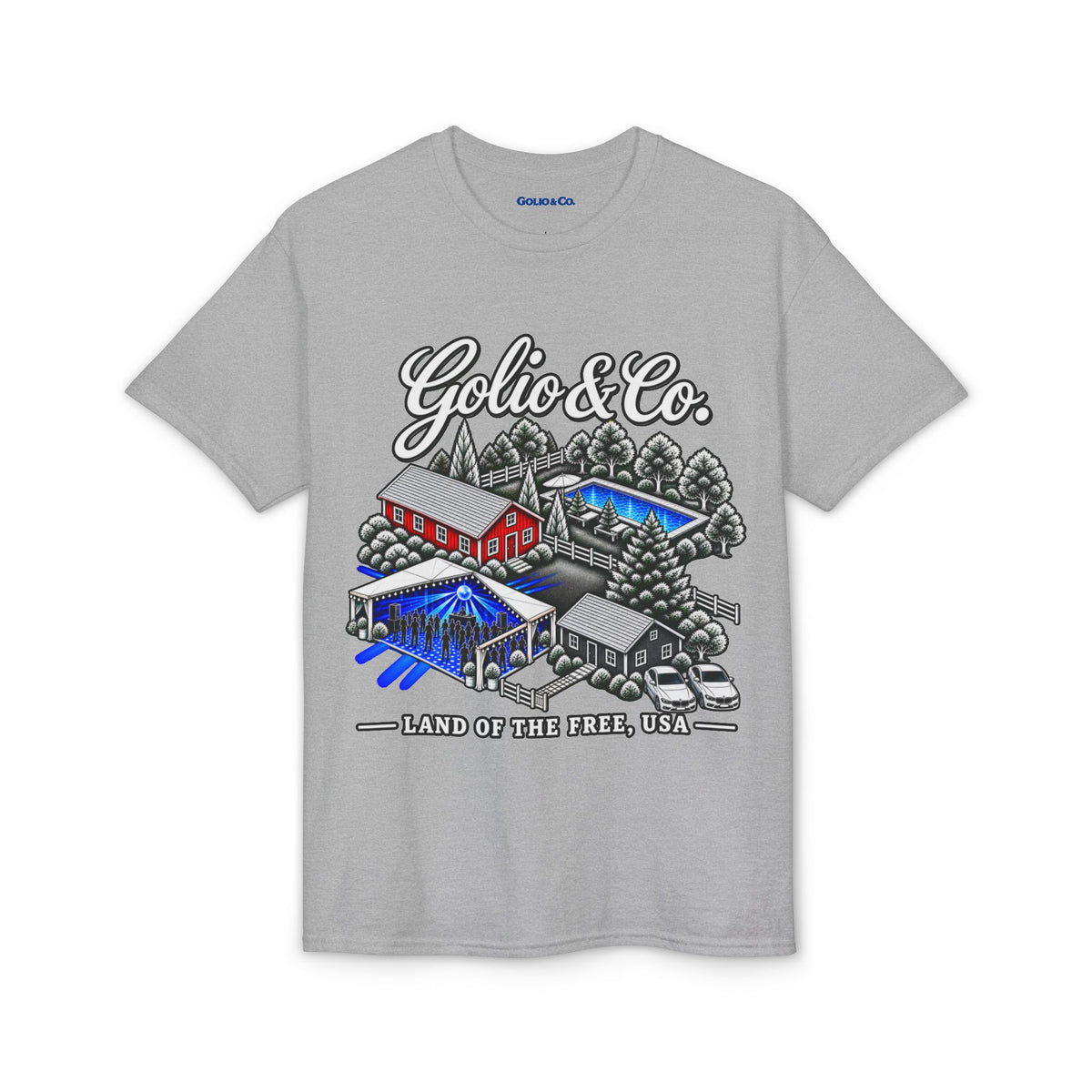 T-Shirt — Golio & Co. Americana Casino Scene “Land of the Free, USA”