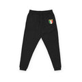 Embroidered Italian Crest Joggers — Cozy Fleece Track Pants