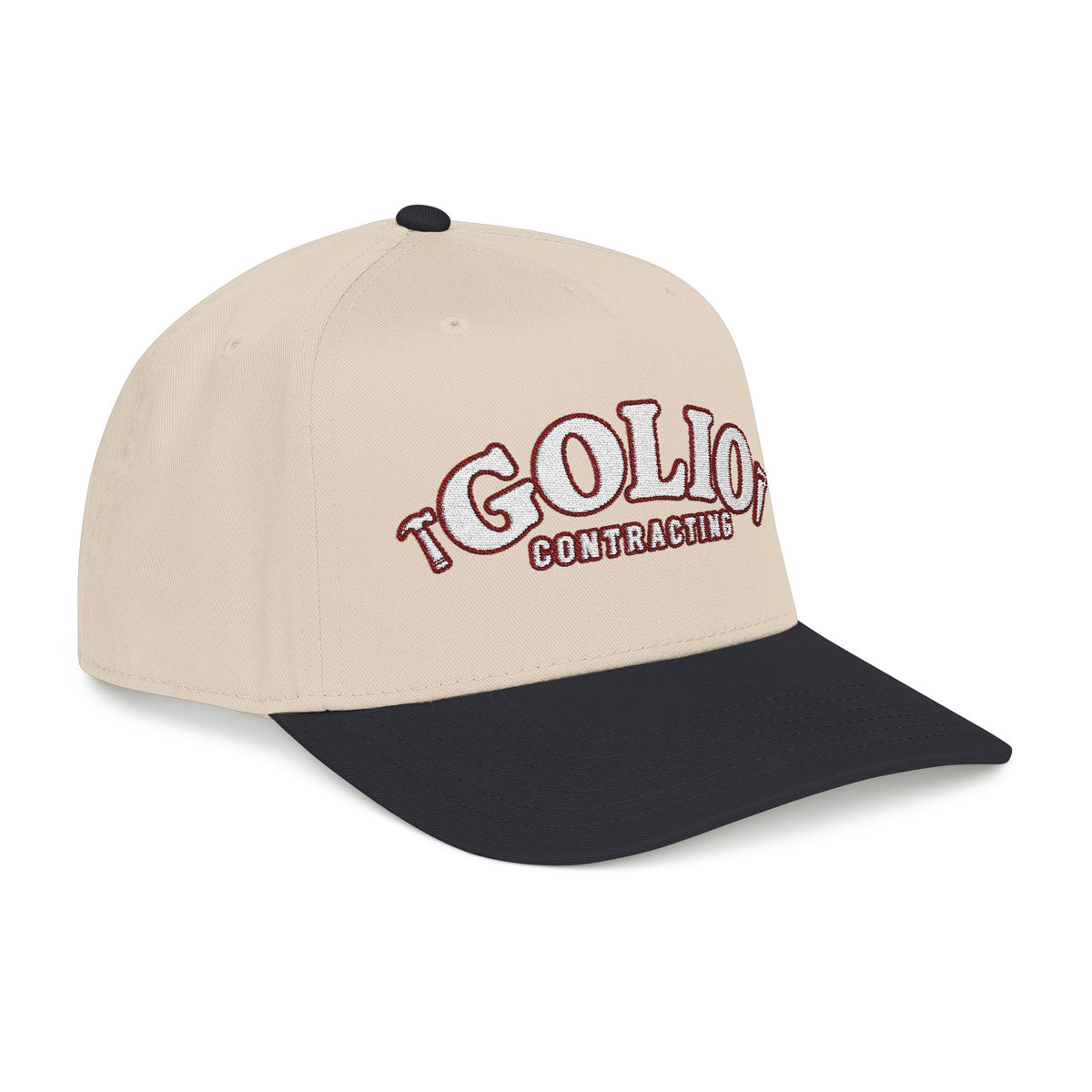 Golio Contracting Embroidered Mid-Profile Baseball Cap — Vintage Two-Tone
