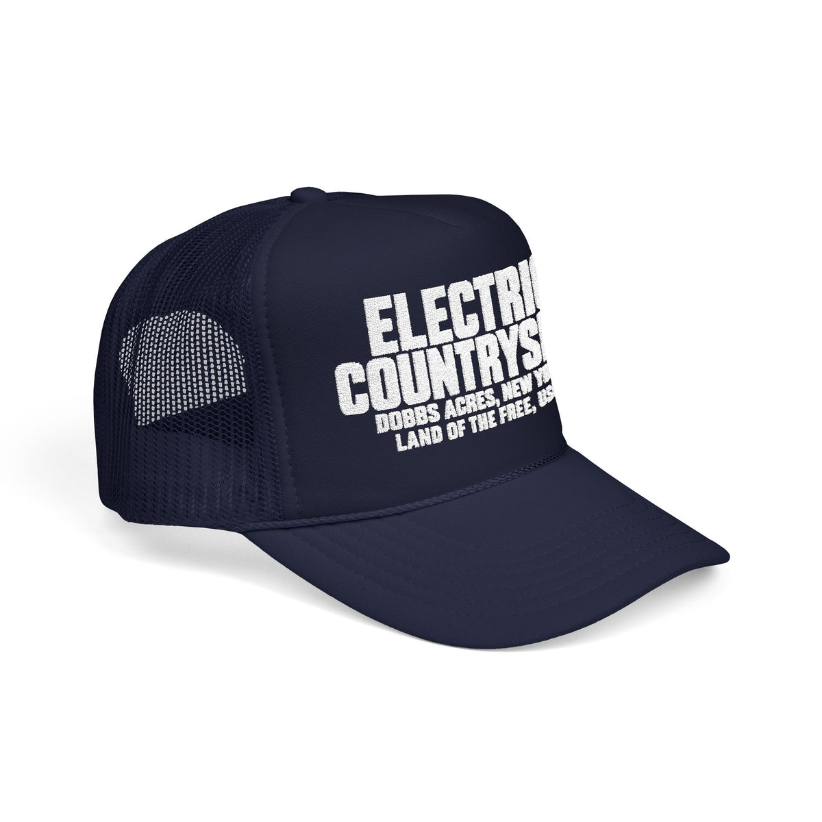 Electric Countryside Foam Trucker Hat — Rural New York Vintage Mesh Cap
