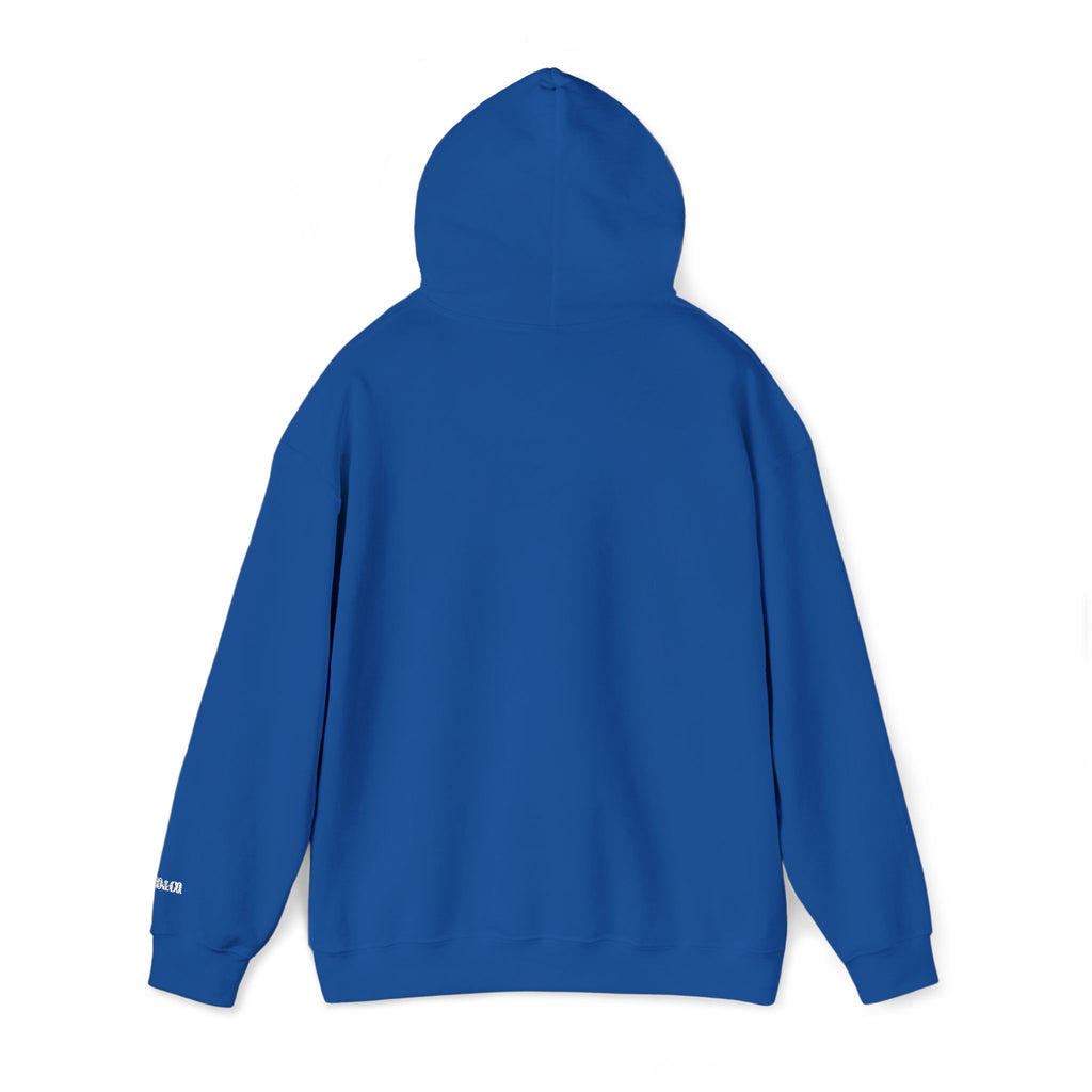Embroidered Classic Florence Logo Hoodie — Minimal Black Pullover with Small Chest & Sleeve Text