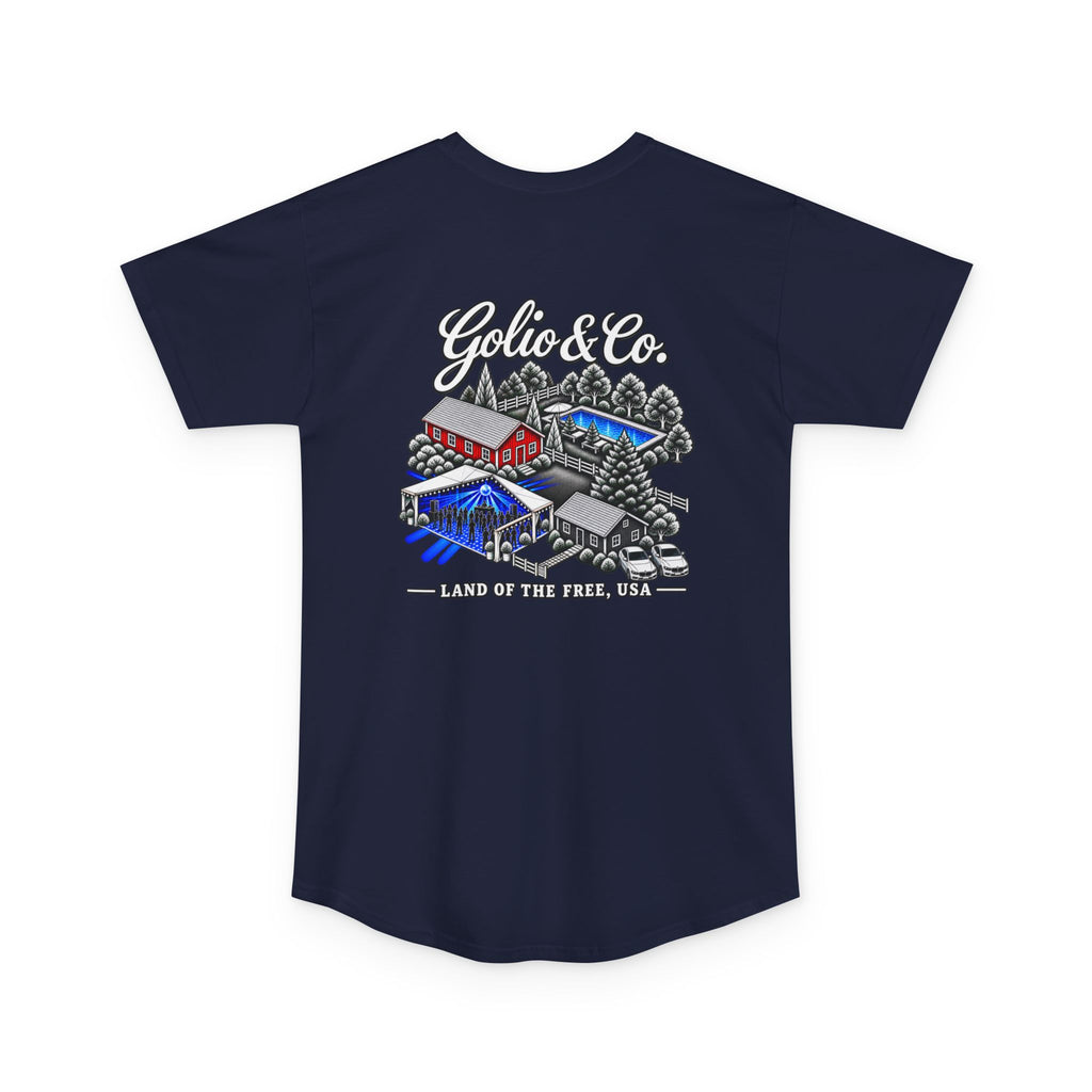 Electric Countryside Longbody Tee — Golic & Co. Land of the Free Graphic T-Shirt