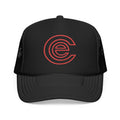 Trucker Hat — Distressed Red Circular 'Electric' Logo Foam Cap