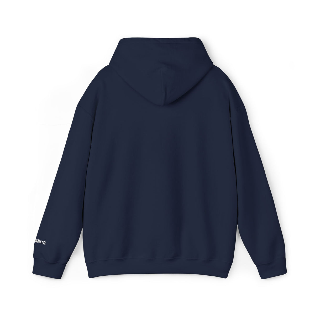Embroidered Classic Florence Logo Hoodie — Minimal Black Pullover with Small Chest & Sleeve Text