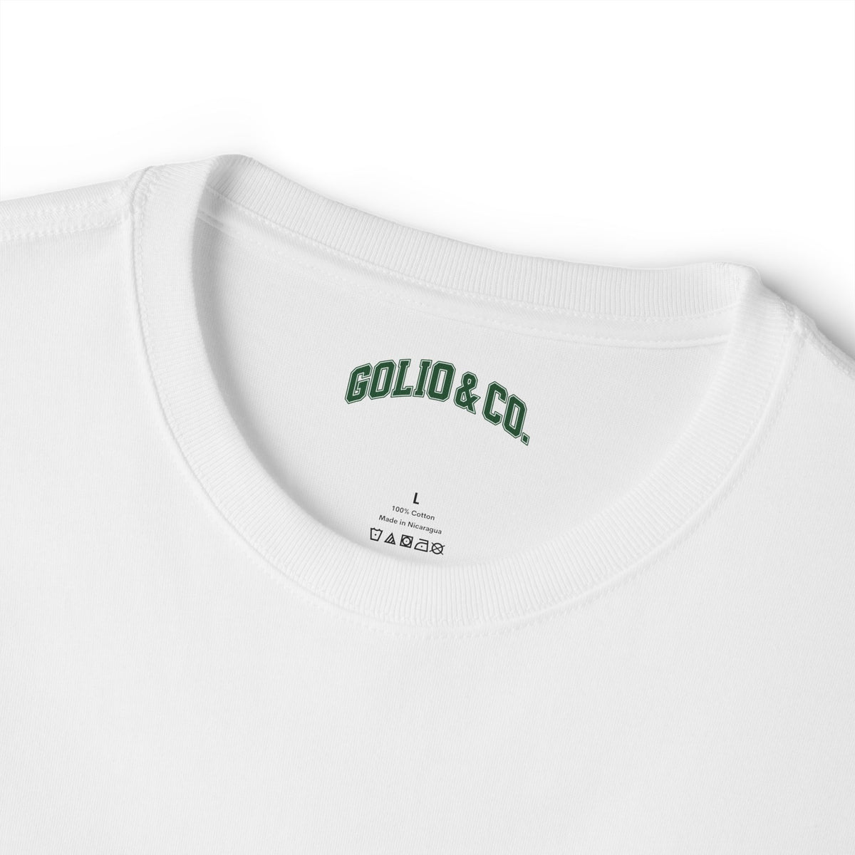 Golio & Co. Italian Athletics Minimal Chest Logo Tee — Oversized Boxy Cotton T‑Shirt