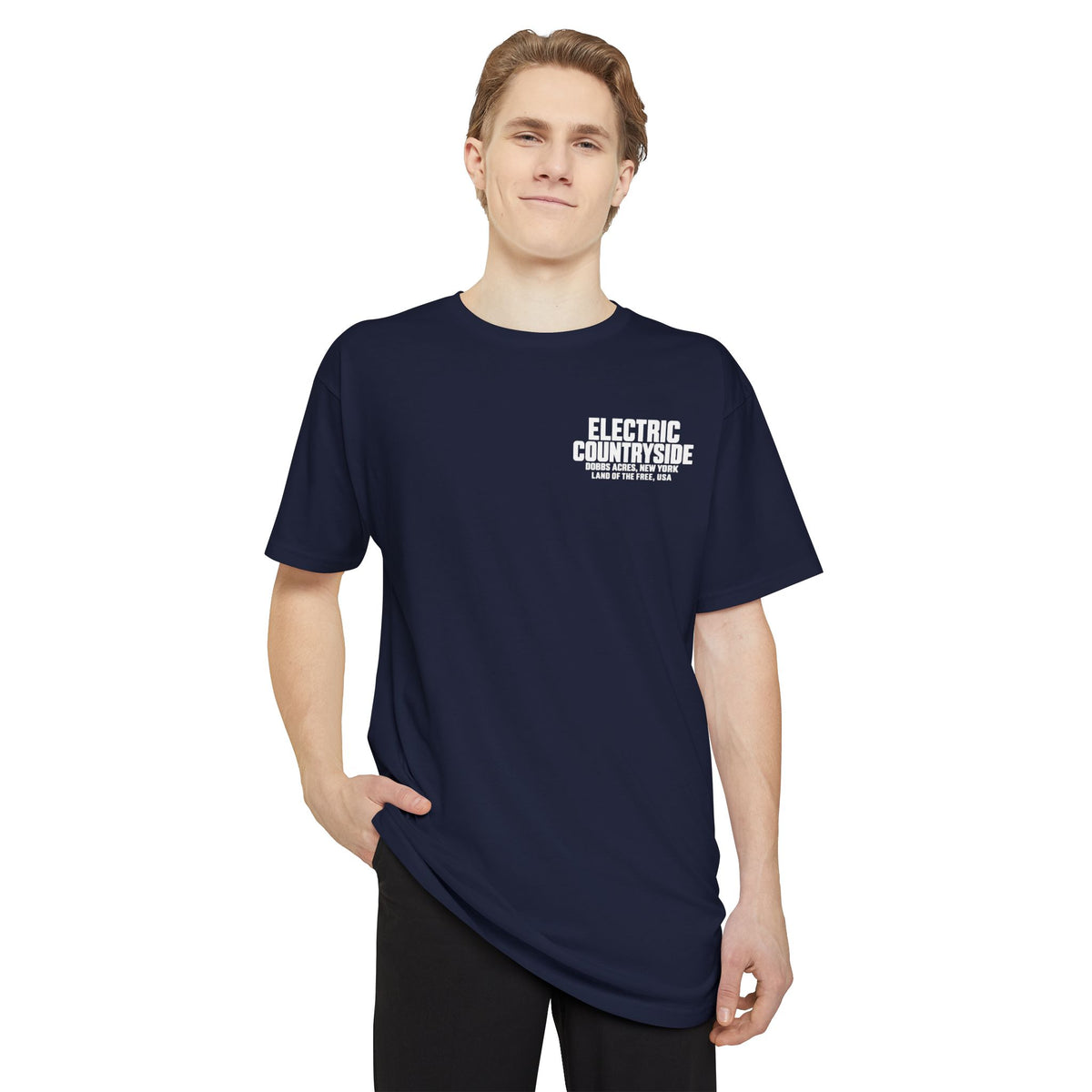 Electric Countryside Longbody Tee — Golic & Co. Land of the Free Graphic T-Shirt