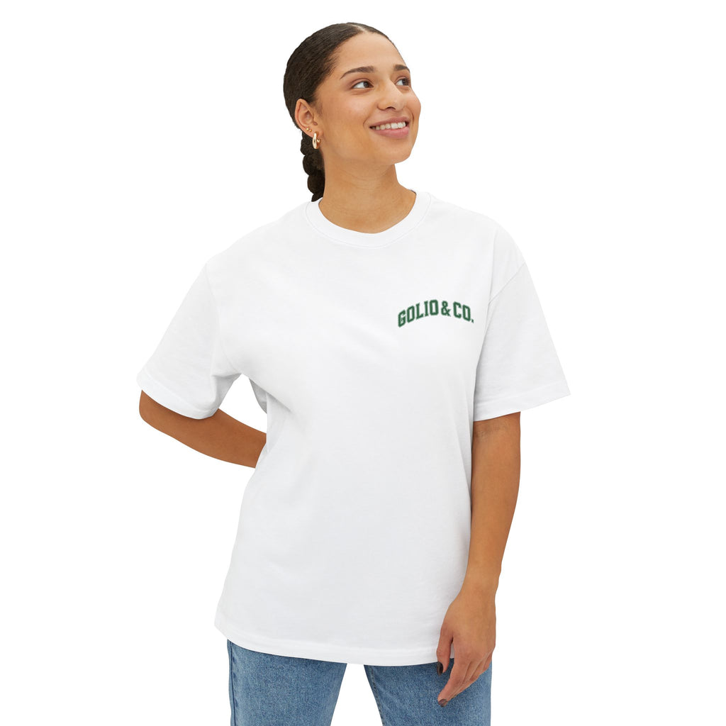 Golio & Co. Italian Athletics Minimal Chest Logo Tee — Oversized Boxy Cotton T‑Shirt