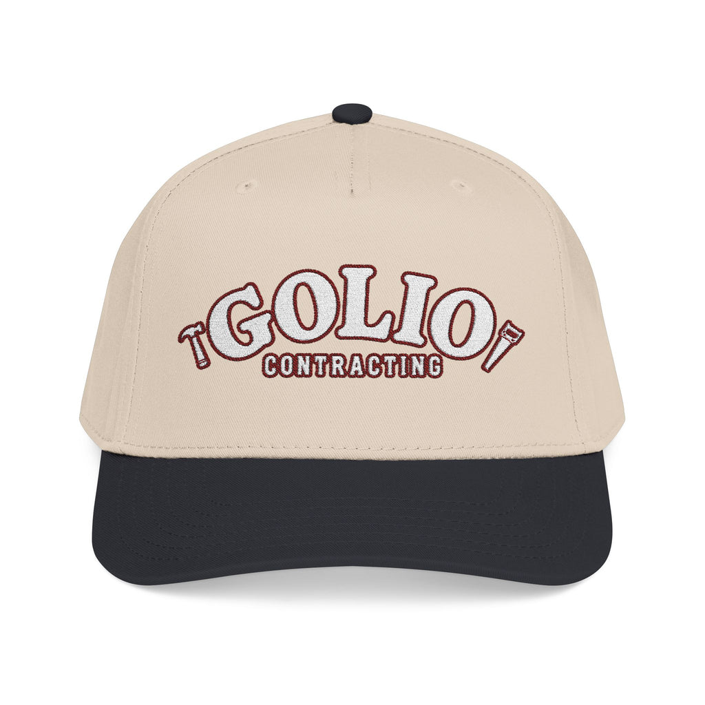 Golio Contracting Embroidered Mid-Profile Baseball Cap — Vintage Two-Tone