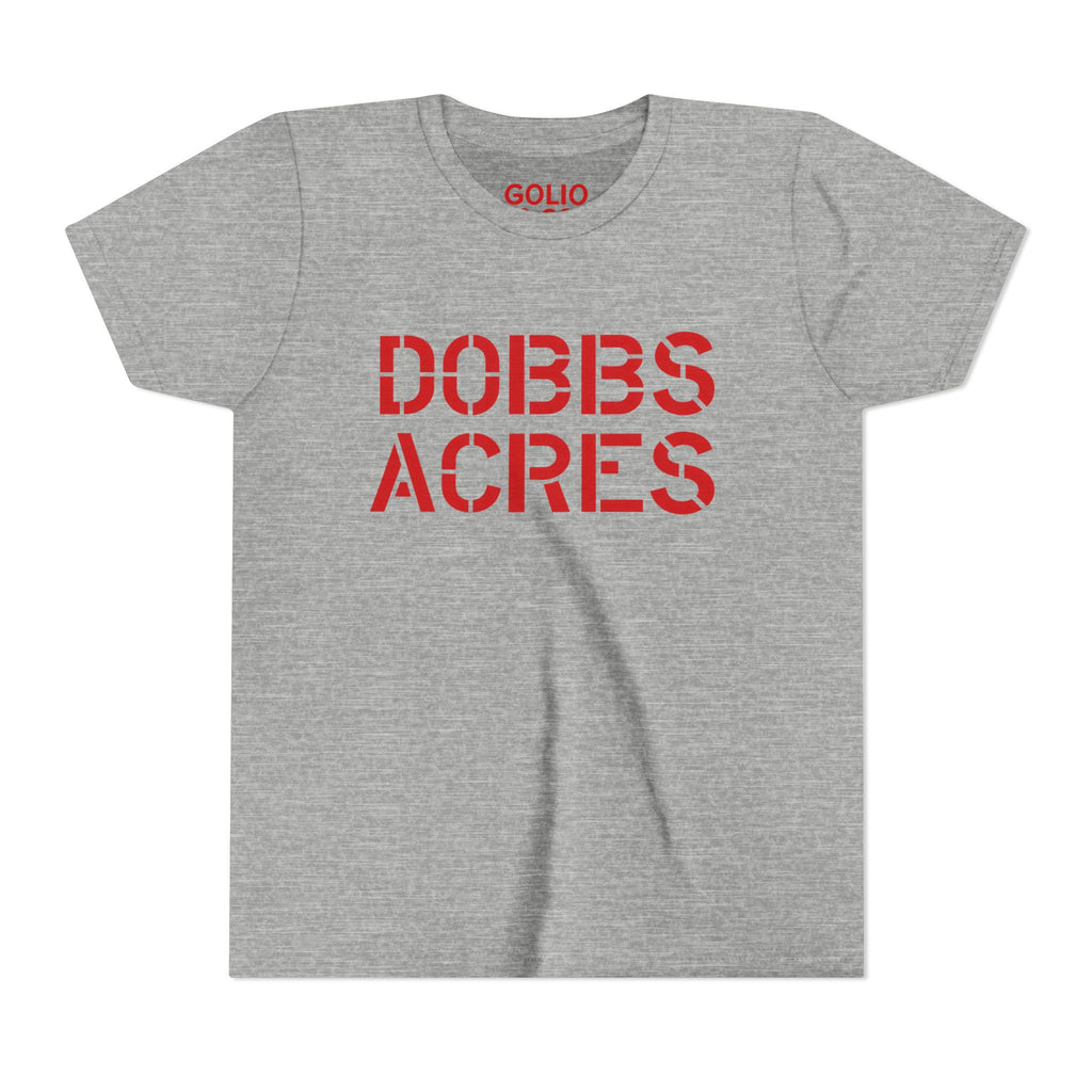 Dobbs Acres Youth Tee — Red Stencil Logo Kids T-Shirt (Golio & Co.)