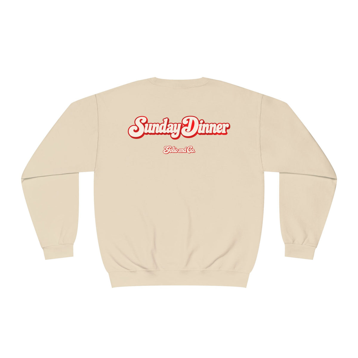 Crewneck Sweatshirt - "Madanad" Retro Script | Sunday Dinner Back Design
