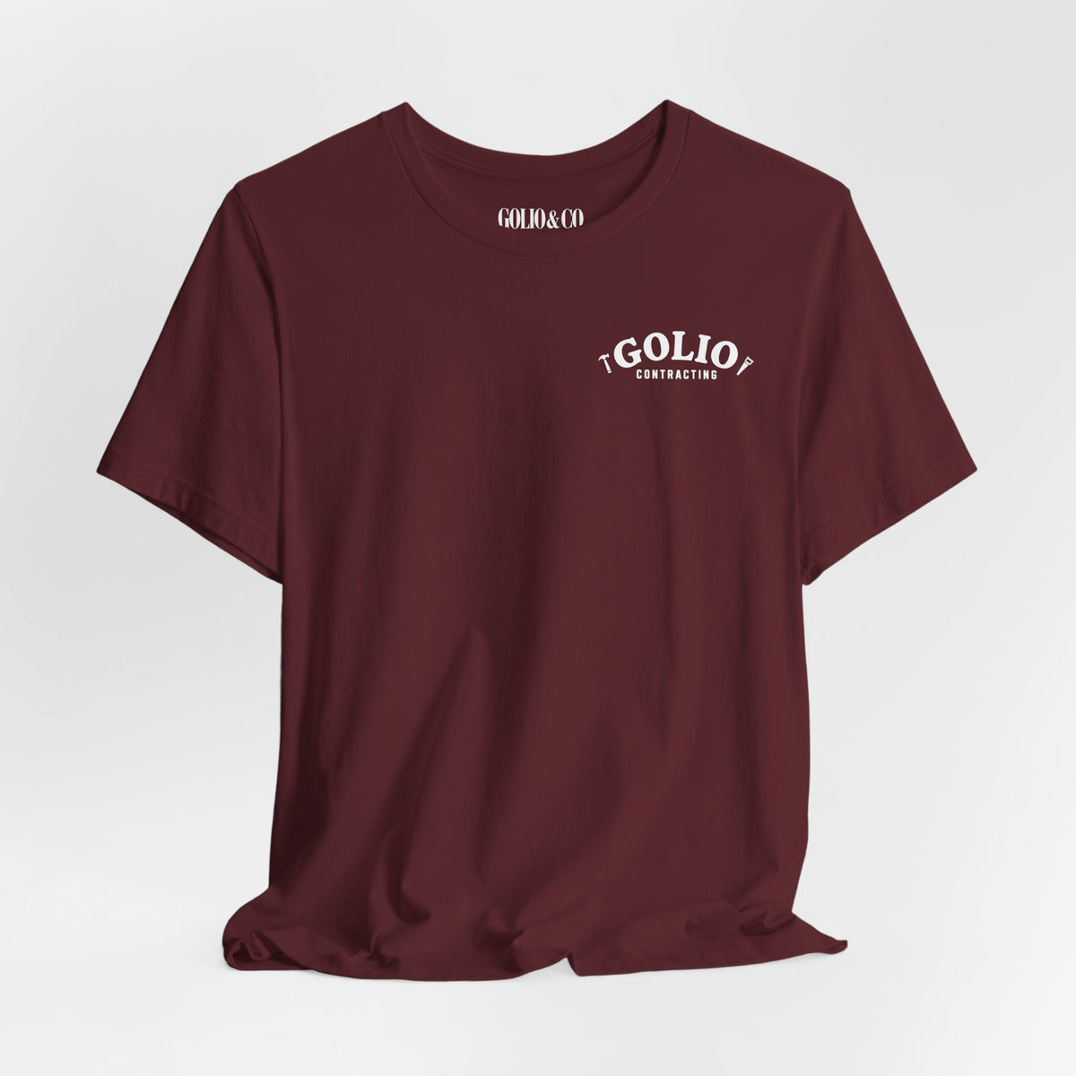 T-Shirt — 'Golio Contracting' Minimal Logo Tee