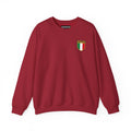 Embroidered Italian Crest Golio Style Crewneck Sweatshirt — Retro Italian Flag Patch