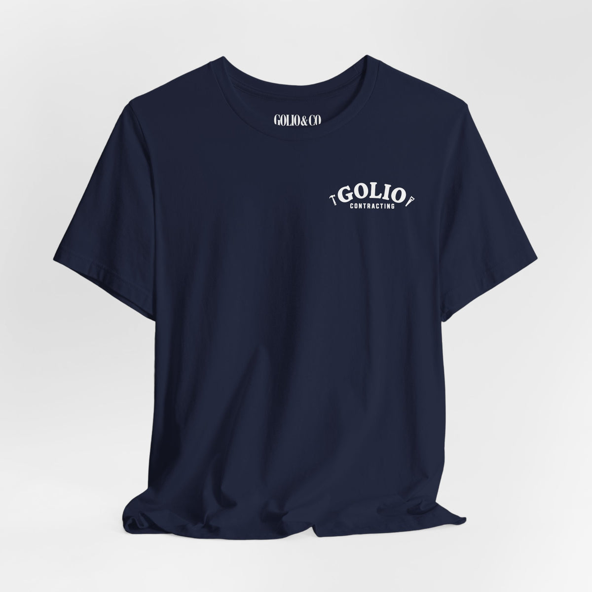 T-Shirt — 'Golio Contracting' Minimal Logo Tee