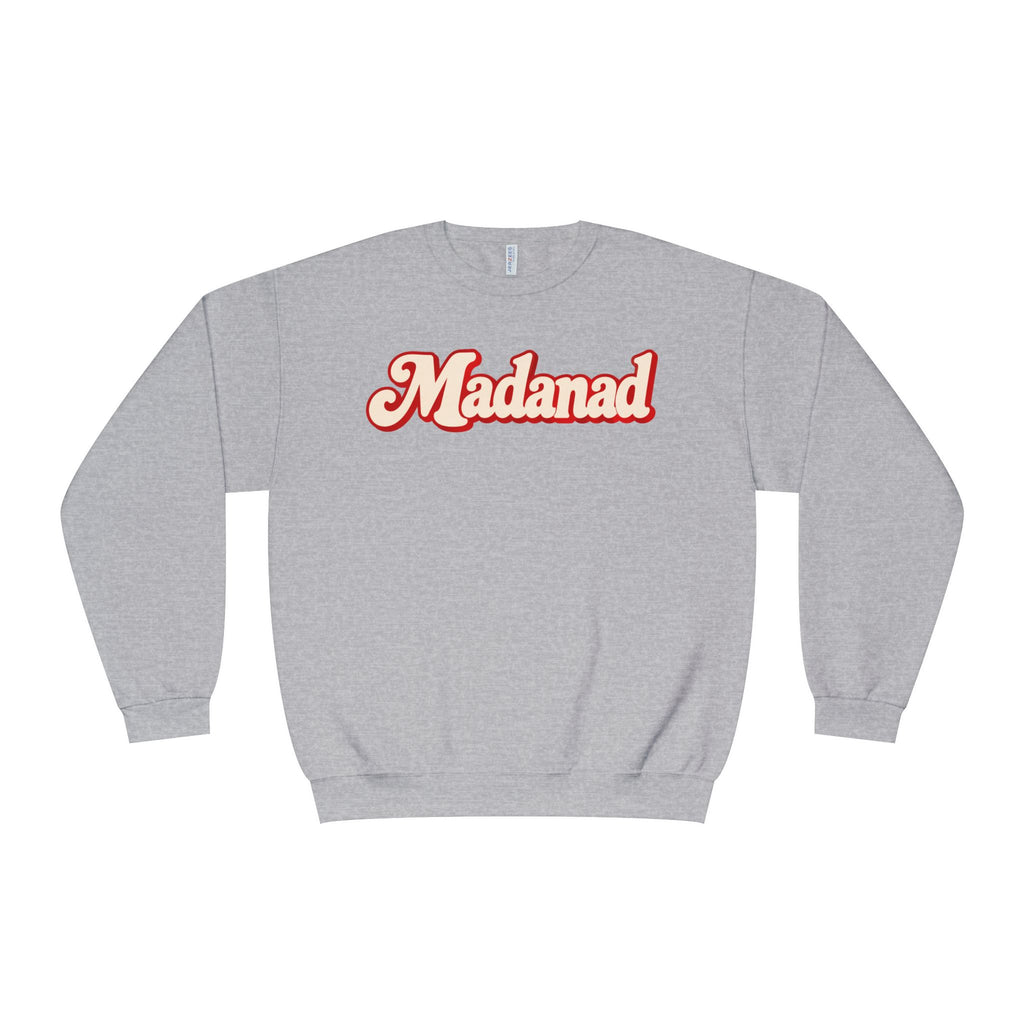 Crewneck Sweatshirt - "Madanad" Retro Script | Sunday Dinner Back Design
