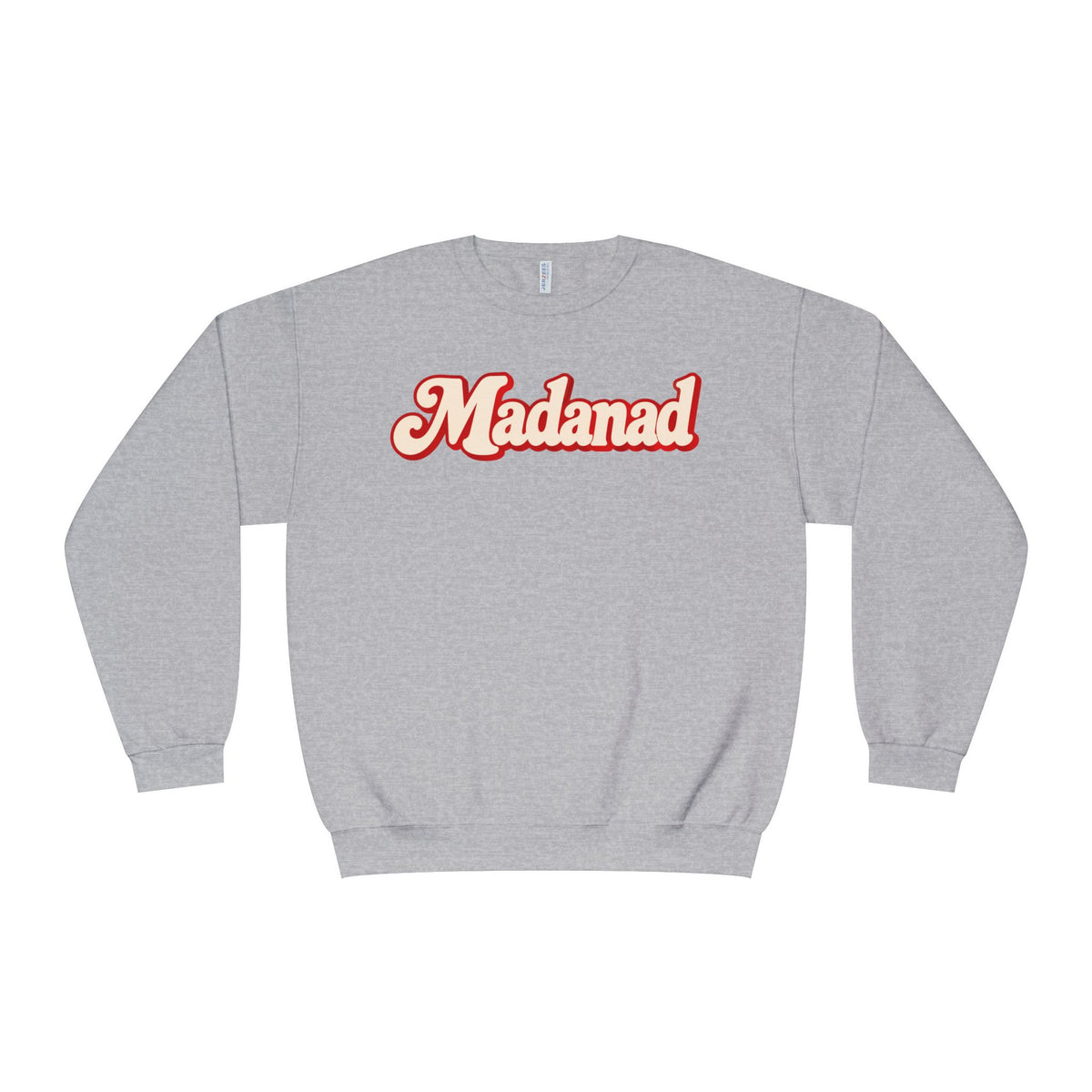 Crewneck Sweatshirt - "Madanad" Retro Script | Sunday Dinner Back Design