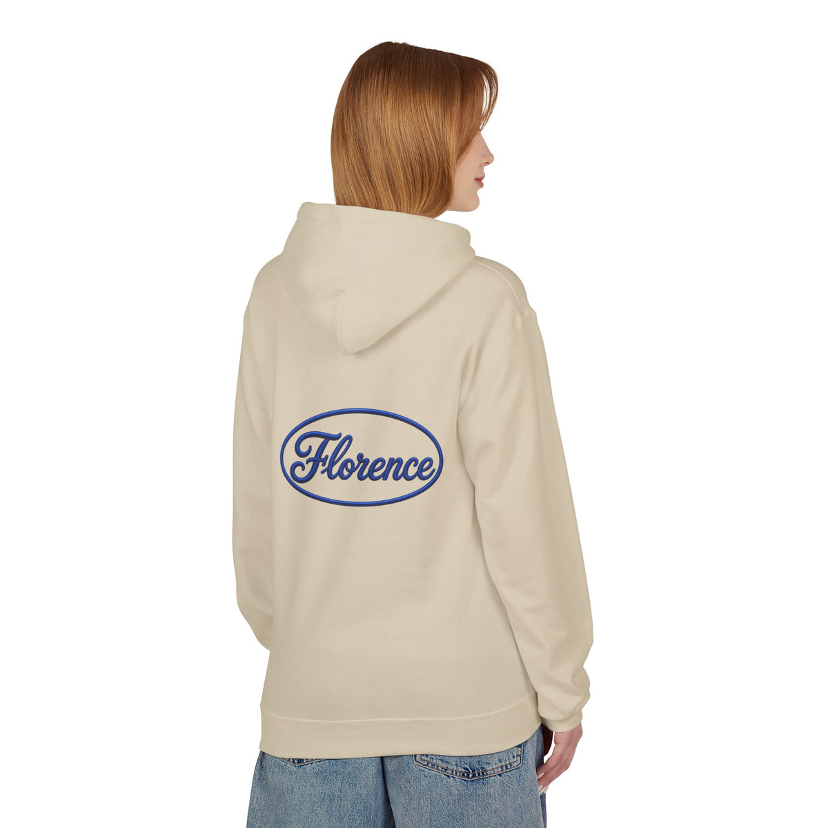 Florence Retro Logo Hoodie — Vintage Script Sweatshirt