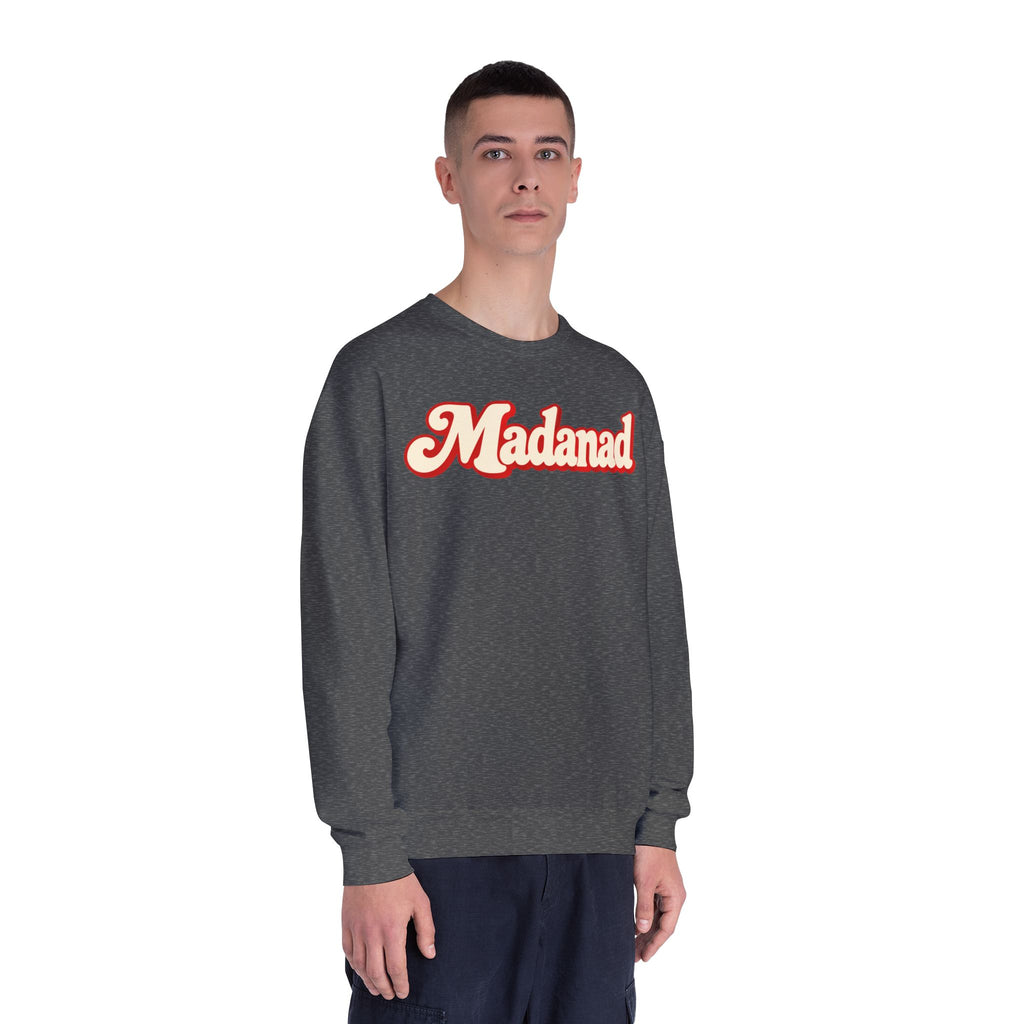 Crewneck Sweatshirt - "Madanad" Retro Script | Sunday Dinner Back Design