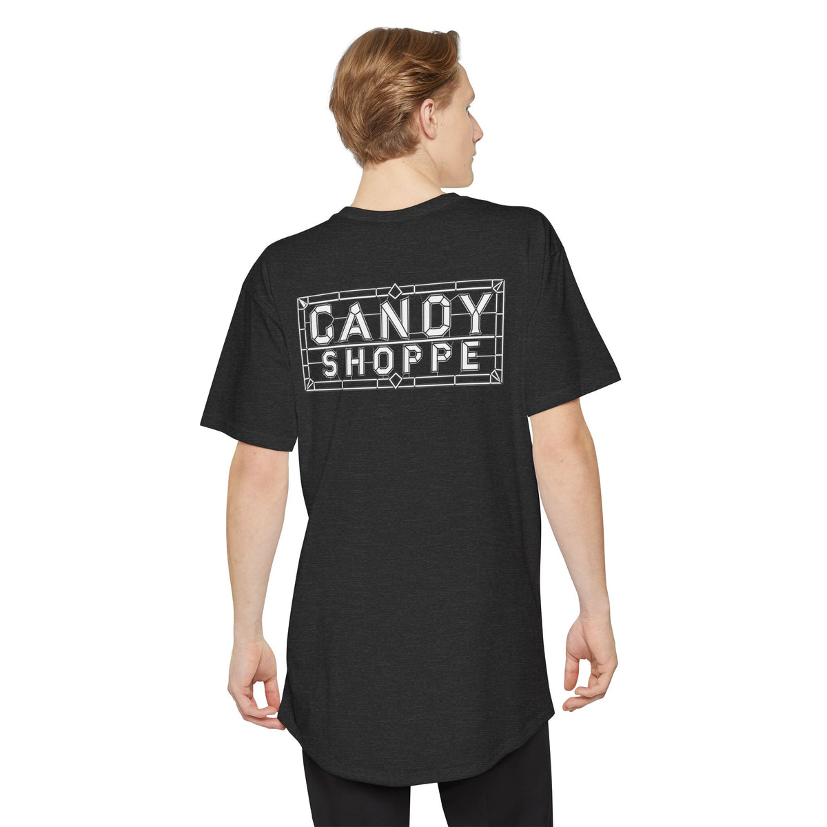 Candy Shoppe Tee — Vintage Stained Glass Graphic Urban Longline T-Shirt