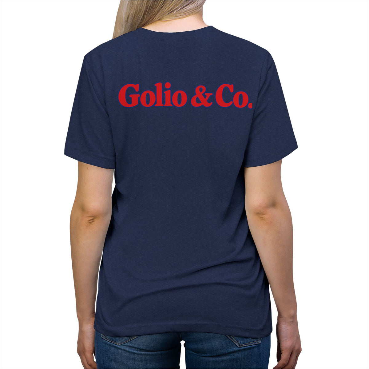 Golio & Co. Logo Tee — Navy Graphic T‑Shirt