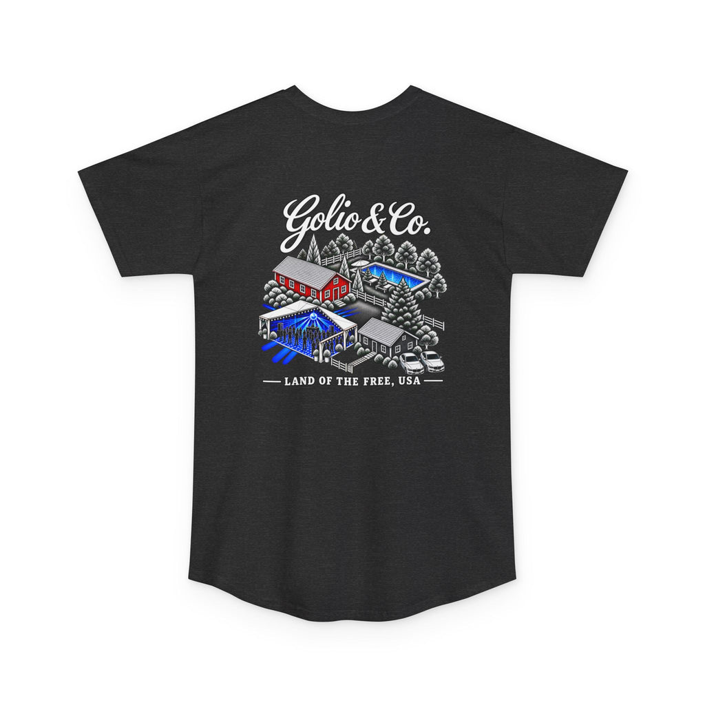 Electric Countryside Longbody Tee — Golic & Co. Land of the Free Graphic T-Shirt