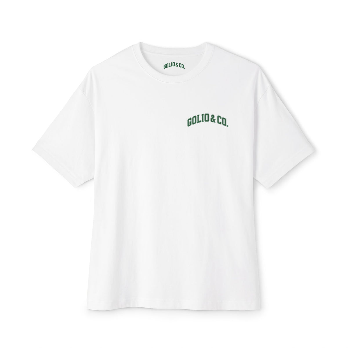 Golio & Co. Italian Athletics Minimal Chest Logo Tee — Oversized Boxy Cotton T‑Shirt