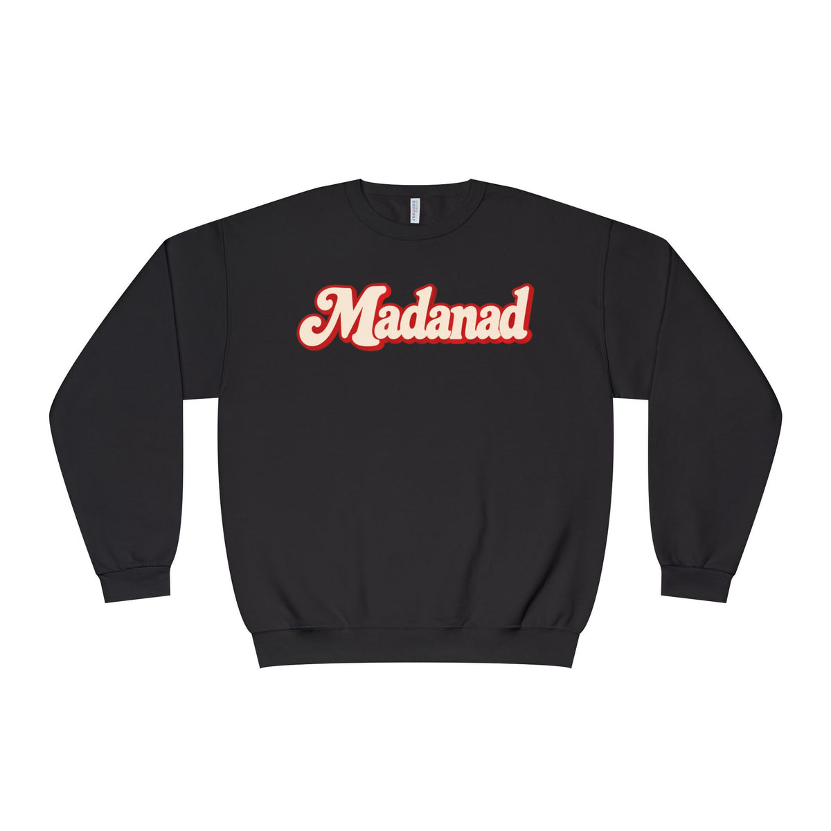 Crewneck Sweatshirt - "Madanad" Retro Script | Sunday Dinner Back Design