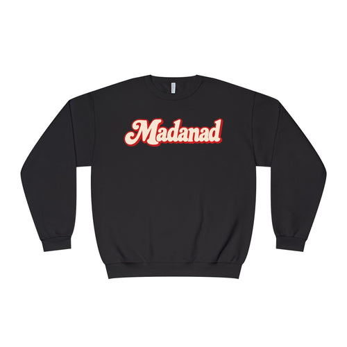 Crewneck Sweatshirt - "Madanad" Retro Script | Sunday Dinner Back Design