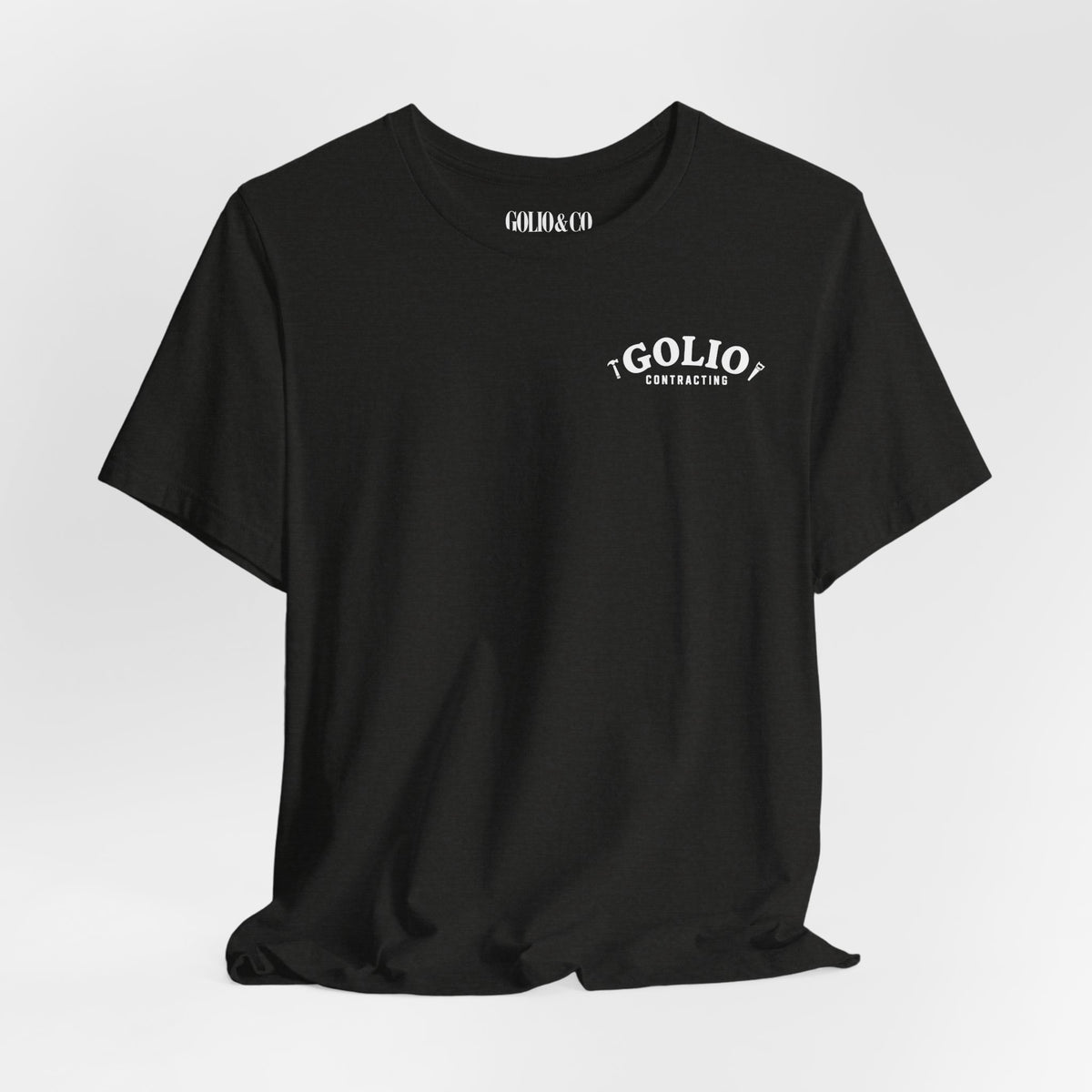 T-Shirt — 'Golio Contracting' Minimal Logo Tee