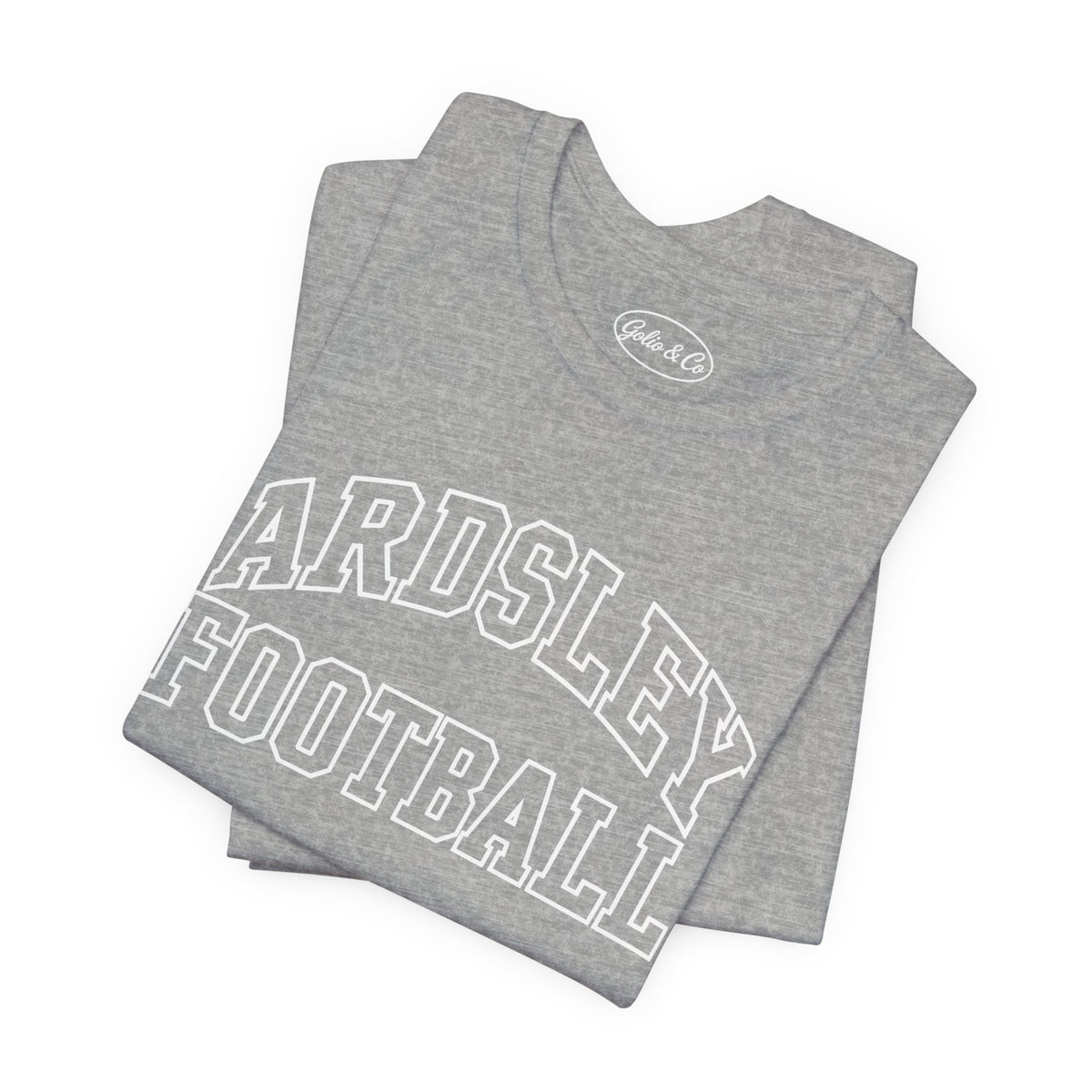 Ardsley Football Tee — Heather Grey Short Sleeve with Panther Logo