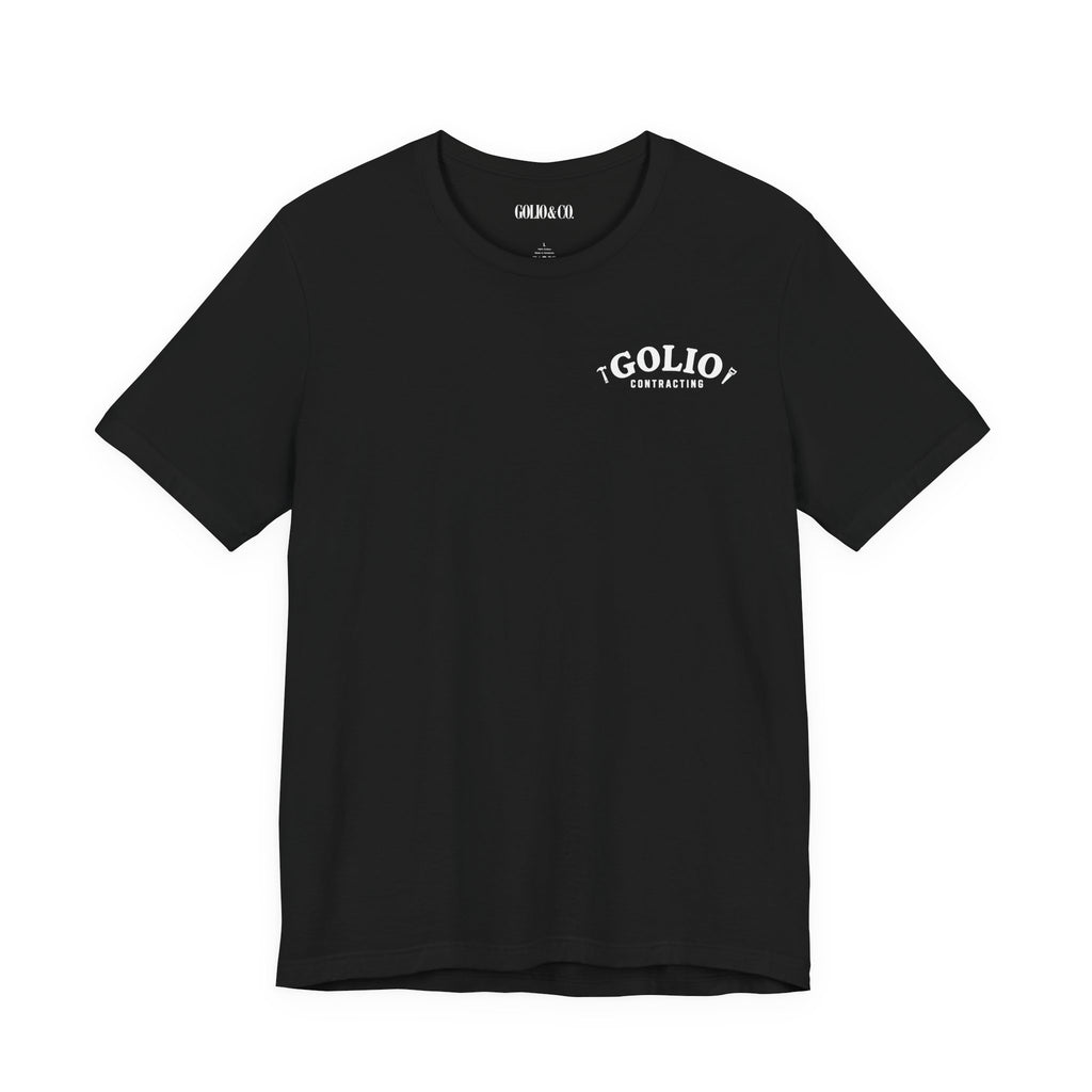 T-Shirt — 'Golio Contracting' Minimal Logo Tee