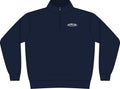 Quarter-Zip Pullover Sweatshirt — Minimalist 'Golio & Co.' Logo, Navy Casual Jacket