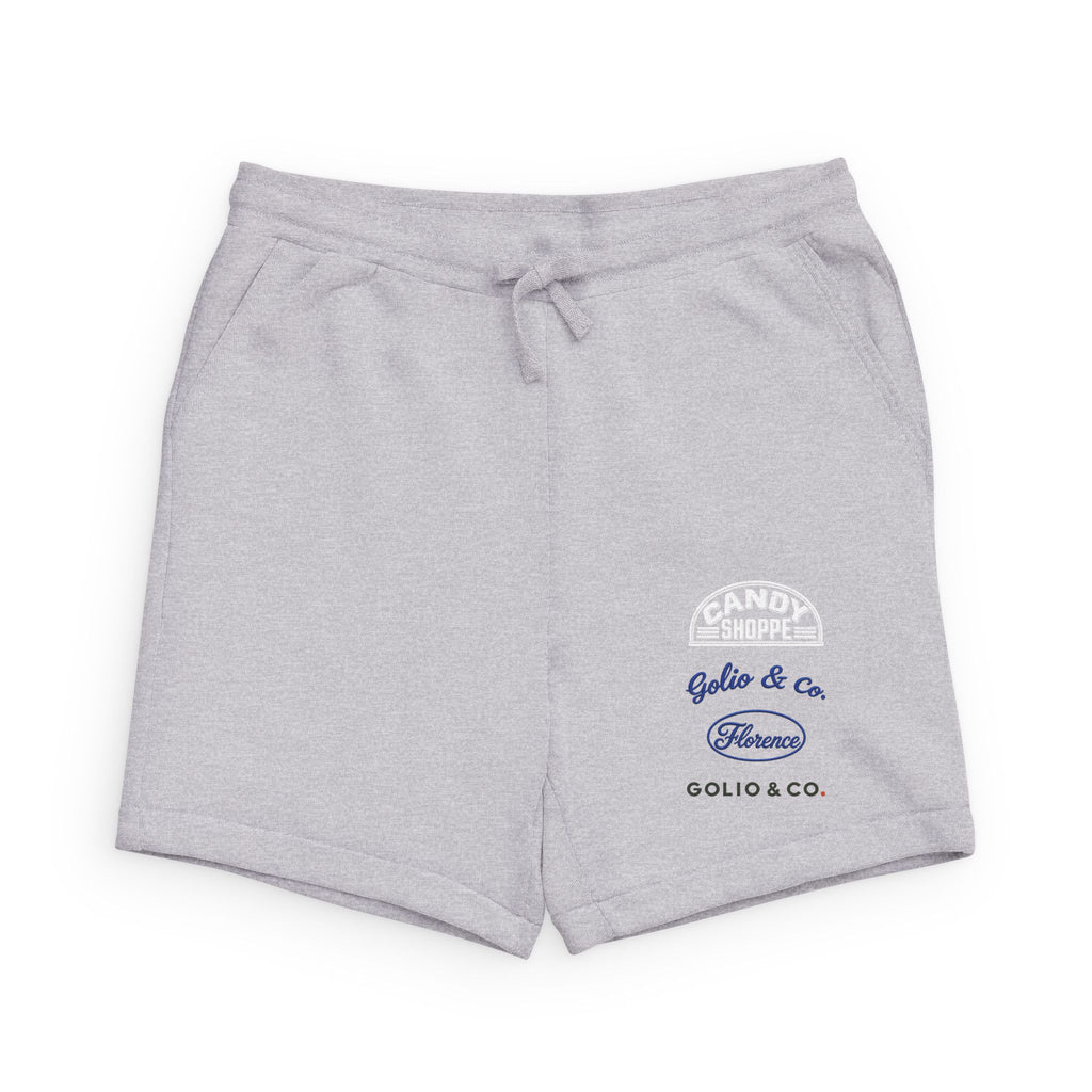 Sponge Fleece Sweatshorts — Retro 'Golio & Co.' Micro-Logo Casual Shorts