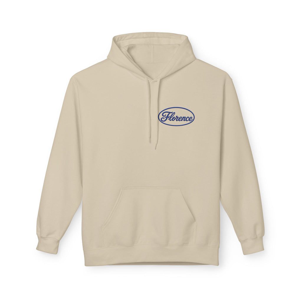 Florence Retro Logo Hoodie — Vintage Script Sweatshirt