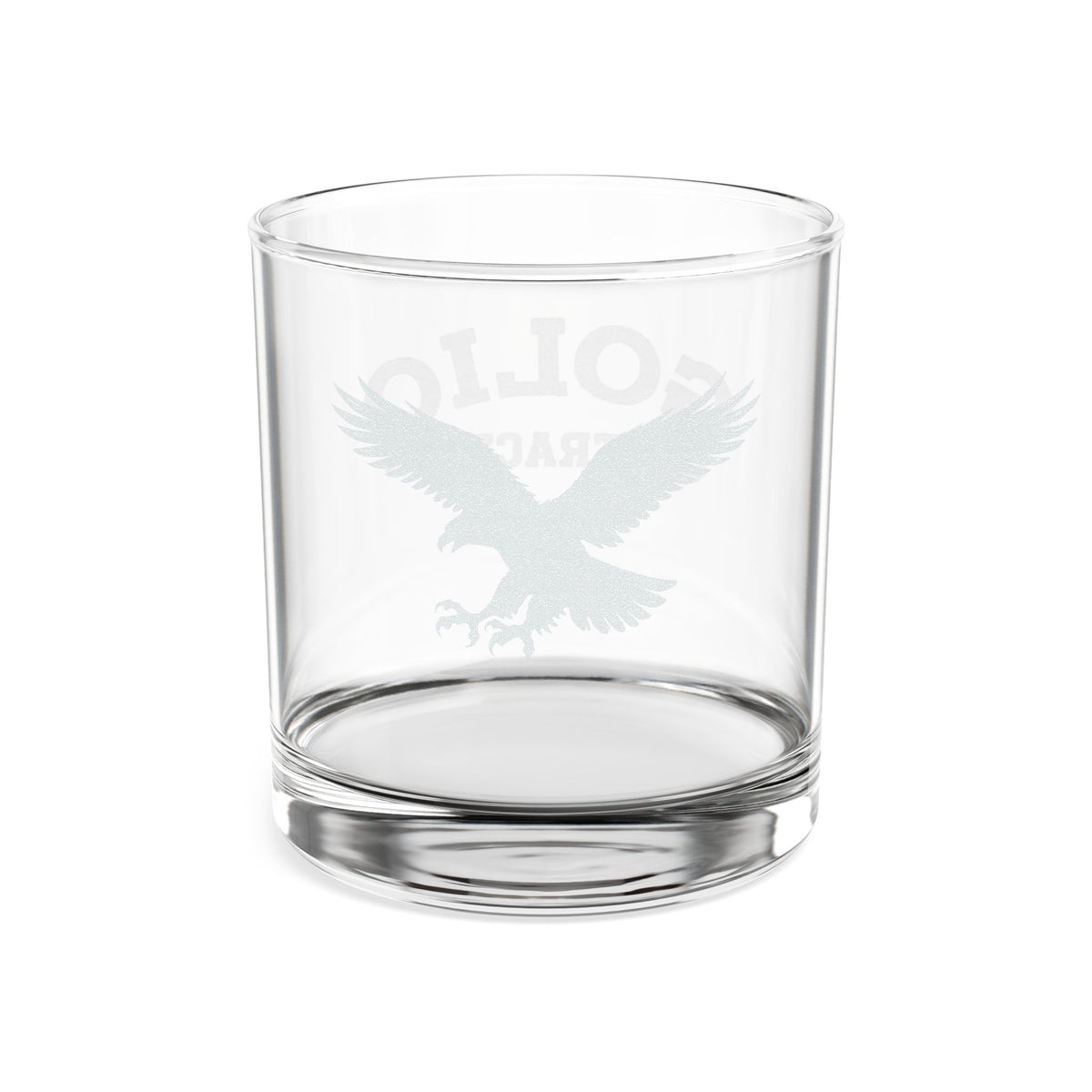 Engraved Whiskey Glass 10.5oz — Personalized Eagle Logo Rocks Glass