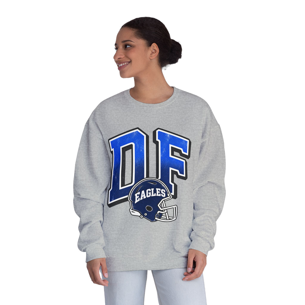 DF Eagles Football Helmet 90s Crewneck Sweatshirt