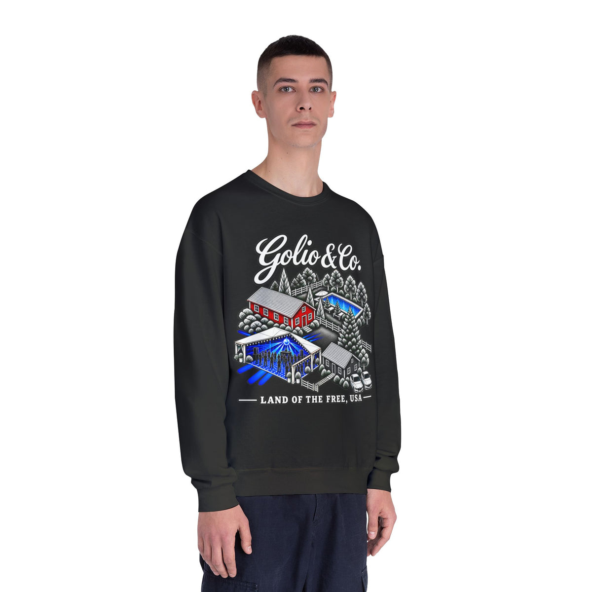 Electric Countryside Sweatshirt — Golio & Co. "Land of the Free" Vintage Americana Crewneck
