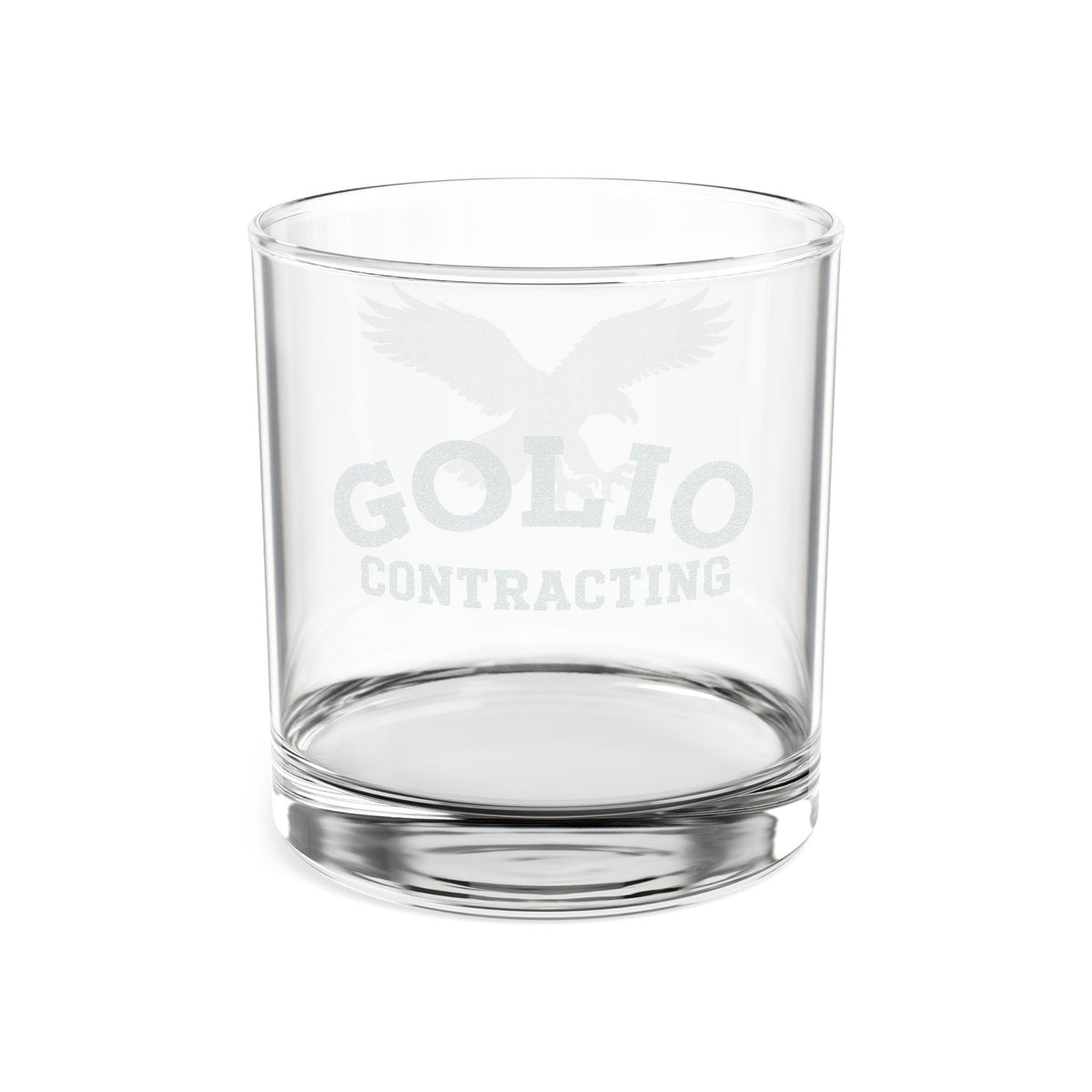 Engraved Whiskey Glass 10.5oz — Personalized Eagle Logo Rocks Glass