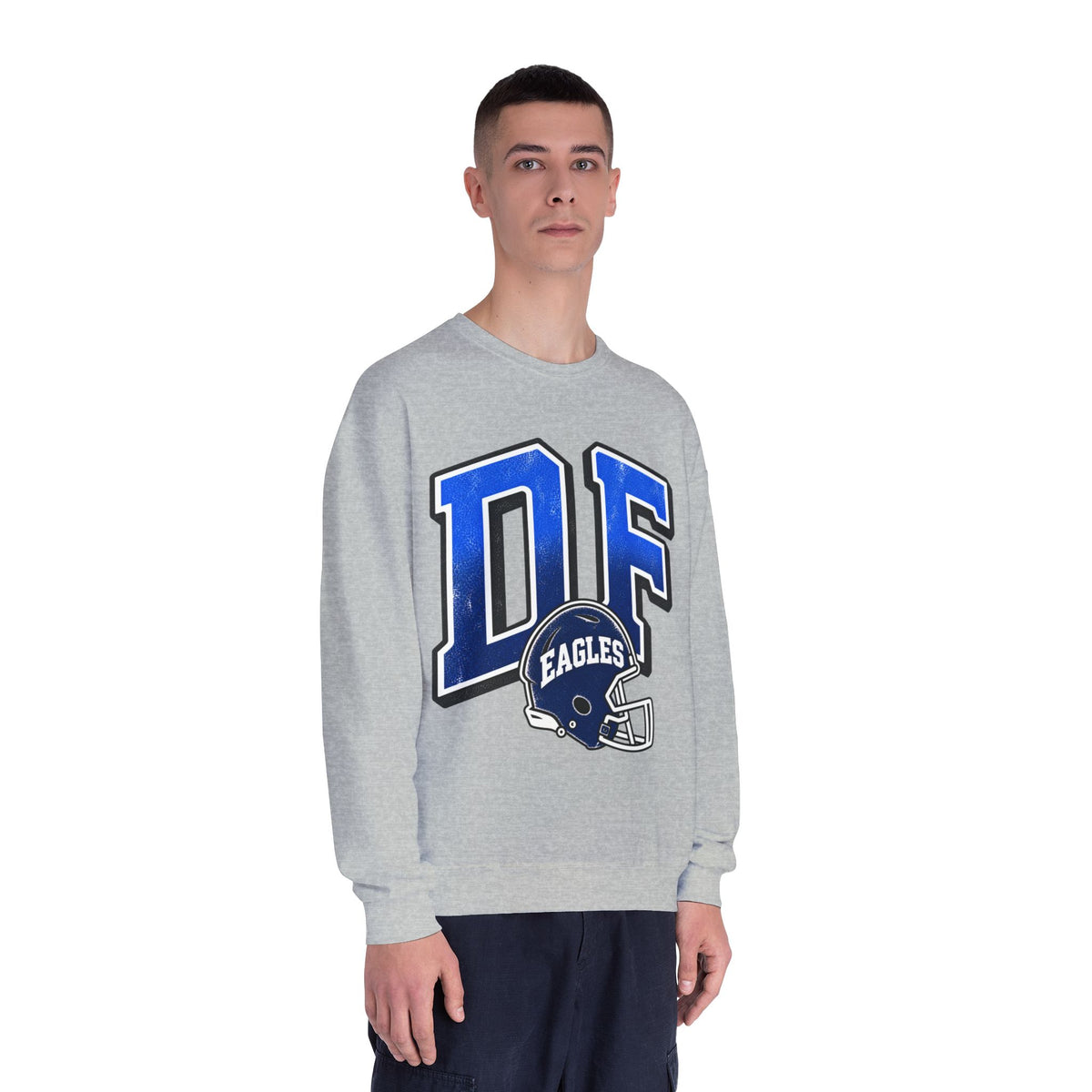 DF Eagles Football Helmet 90s Crewneck Sweatshirt