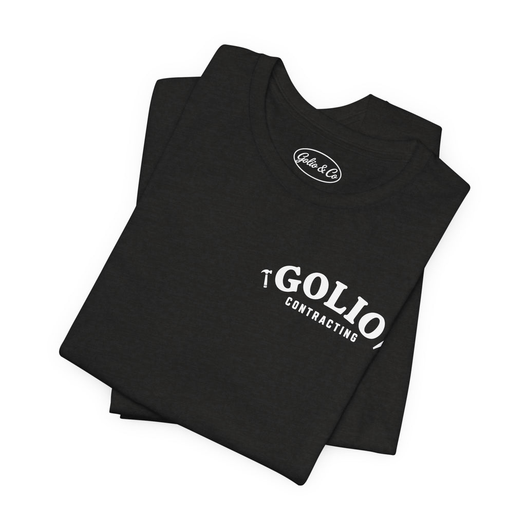 T-Shirt — Golio & Co Logo Tee (front 'GOLIO' chest, back oval 'Golio & Co')