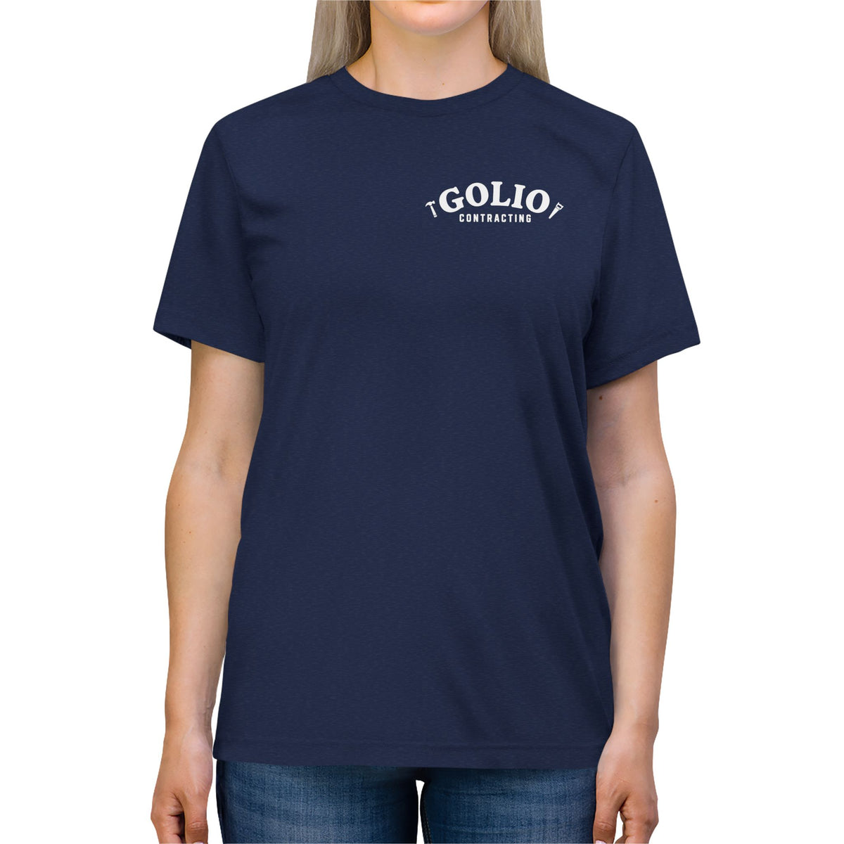 Golio & Co. Logo Tee — Navy Graphic T‑Shirt