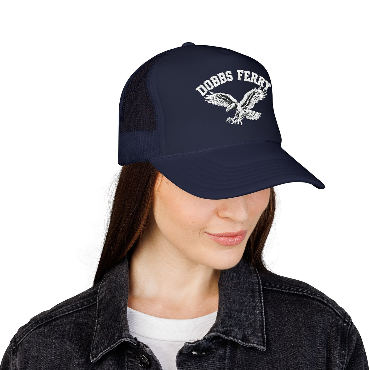 Trucker Hat — "Dobbs Ferry" Eagle Foam Mesh Cap