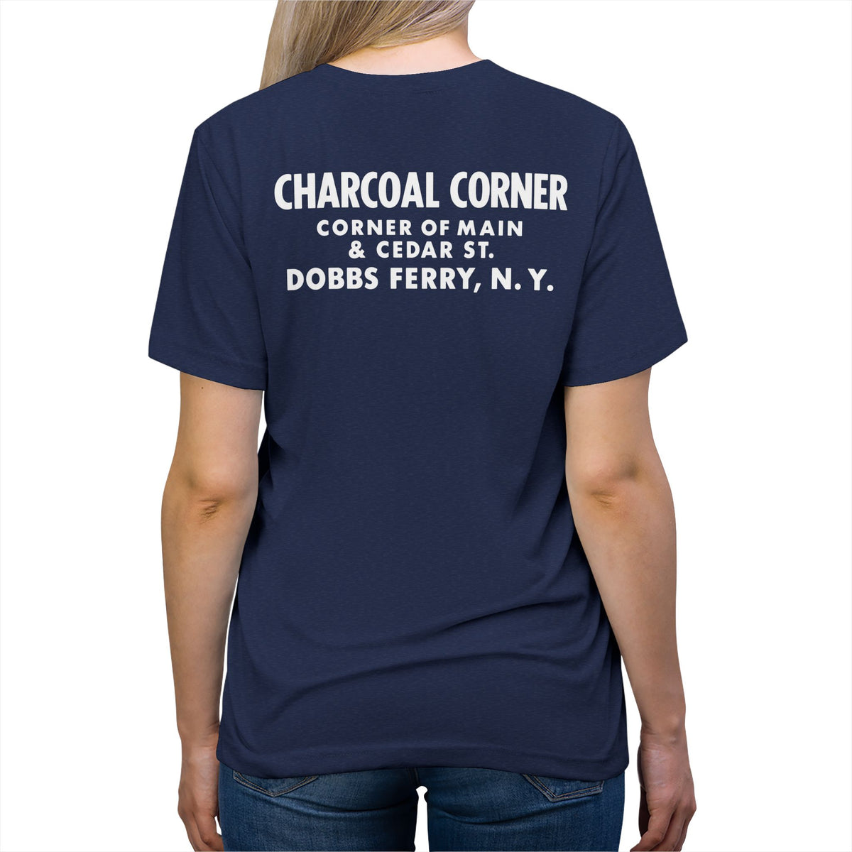 Charcoal Corner Dobbs Ferry Tee — Vintage Local Landmark T-Shirt