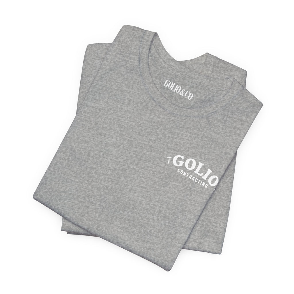 T-Shirt — 'Golio Contracting' Minimal Logo Tee